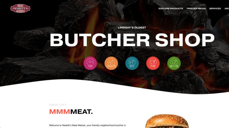 Nesbitts Meat Market website